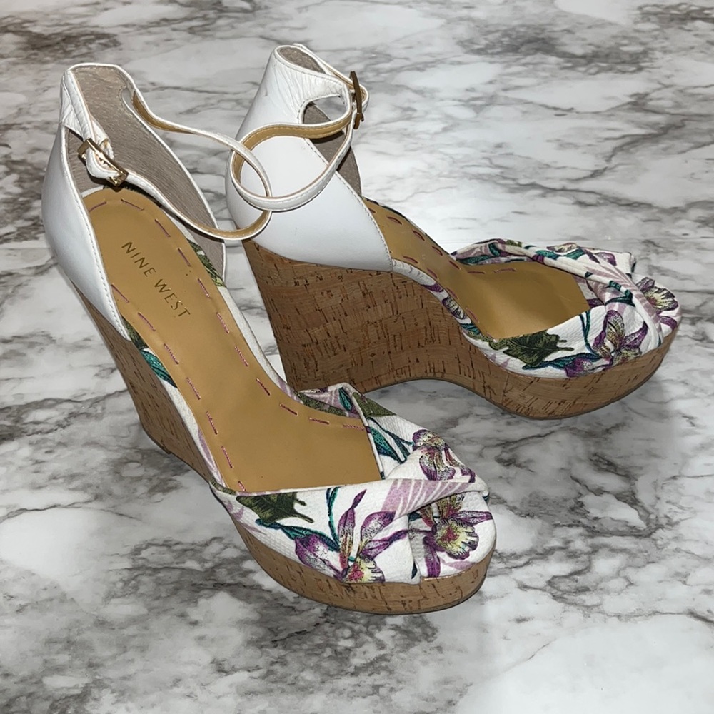 Nine West Wedges with floral print